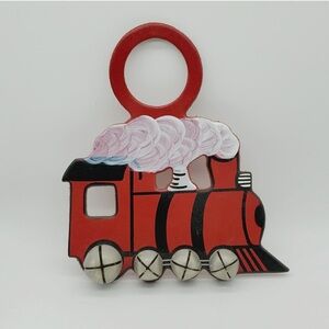 Belsnickel Enterprise Leather Train Bell Doorknob Decoration